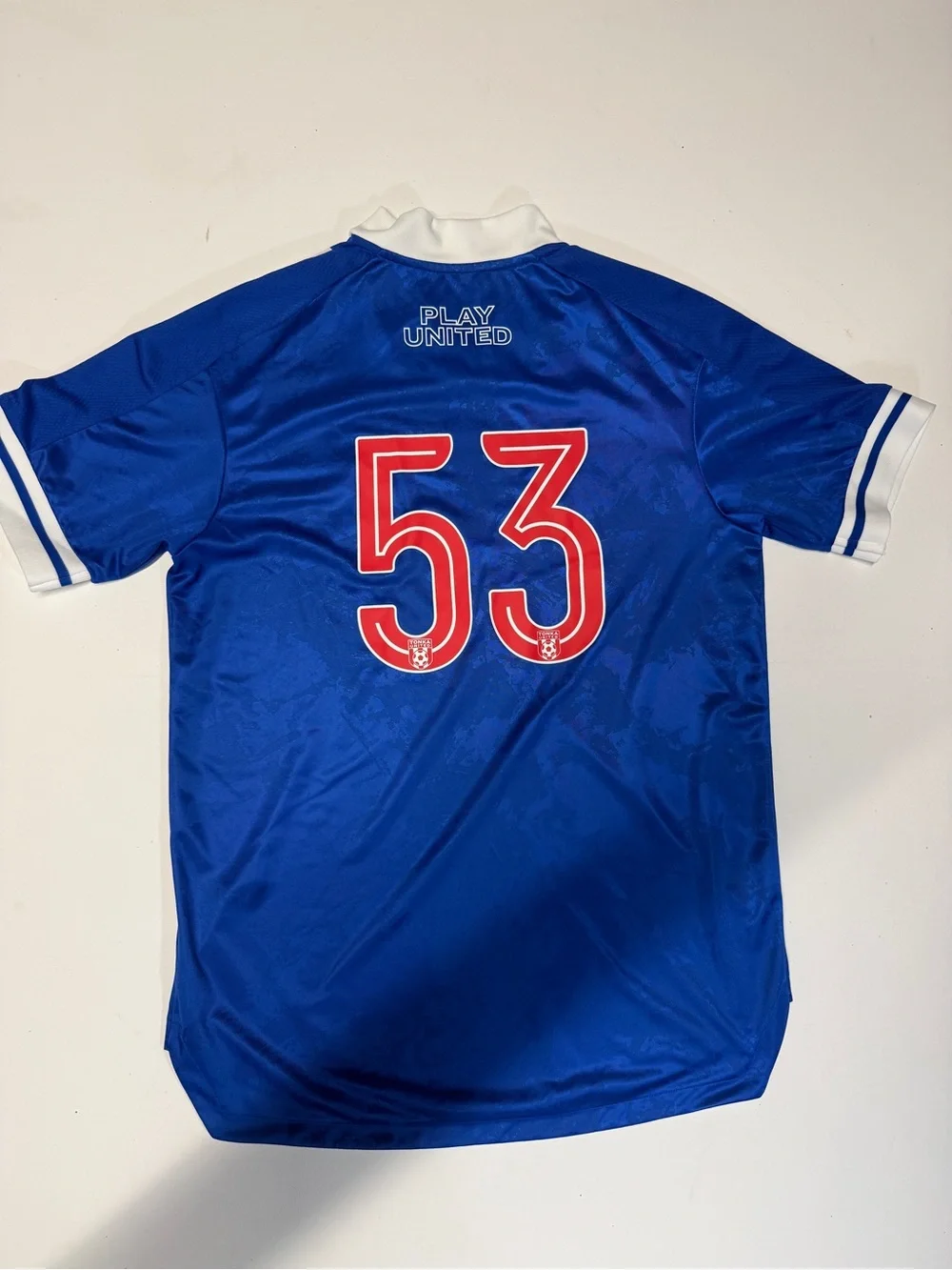 adidas Blue and White Soccer Jersey Insert